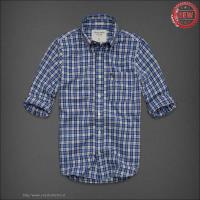 heren abercrombie fitch plaid lang overhemd lichtblauw Winkel Rotterdam 10q3i544